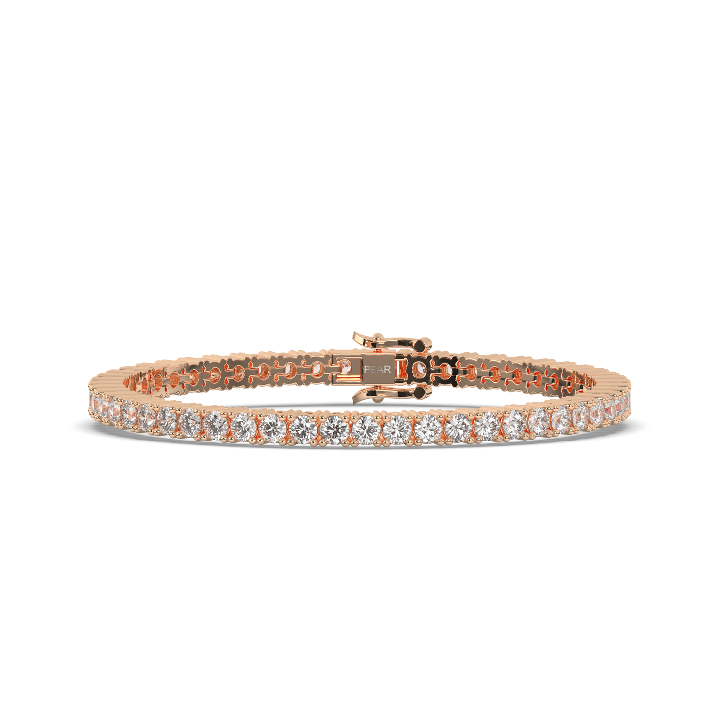 Sterling Round Lab-grown Diamond Bracelet