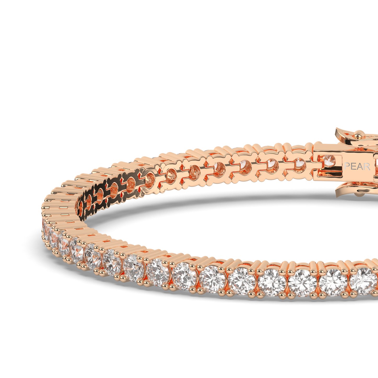 Sterling Round Lab-grown Diamond Bracelet