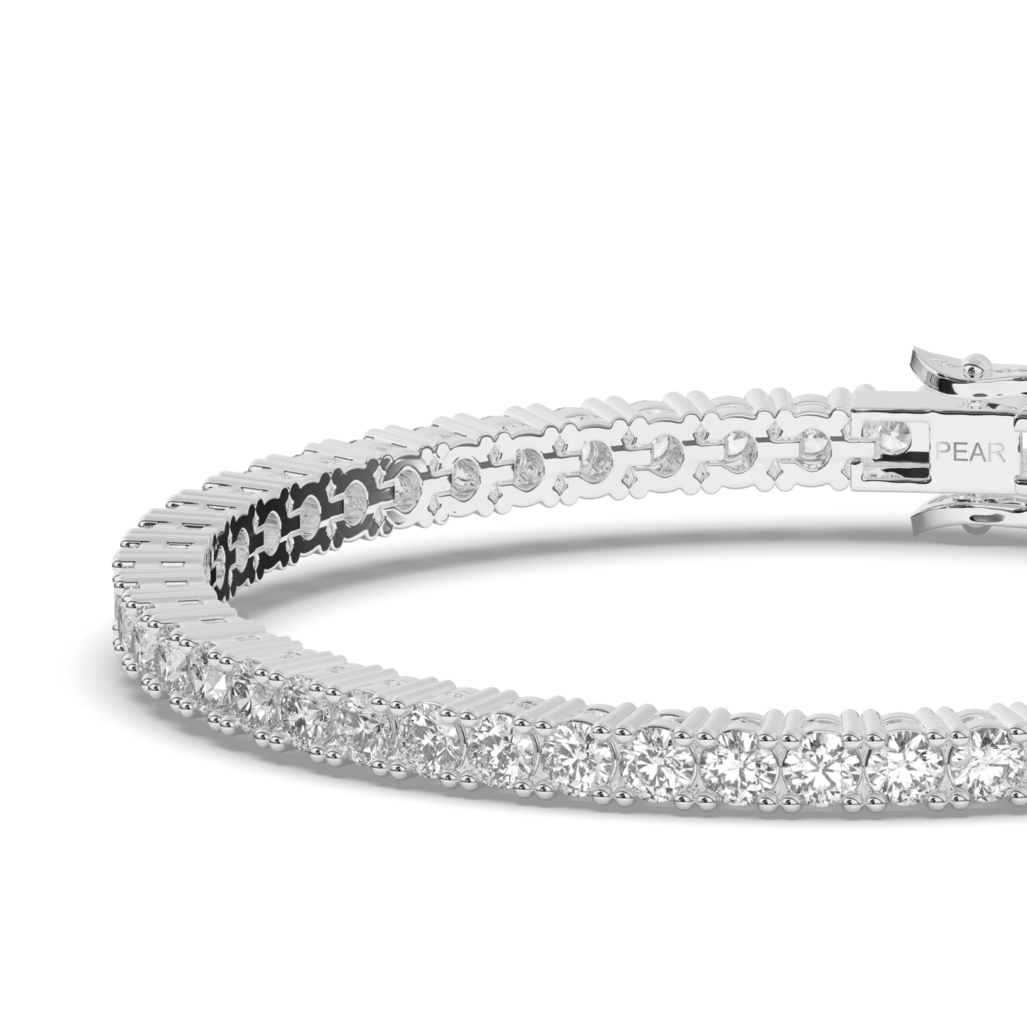 Sterling Round Lab-grown Diamond Bracelet