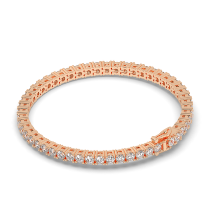 Sterling Round Lab-grown Diamond Bracelet