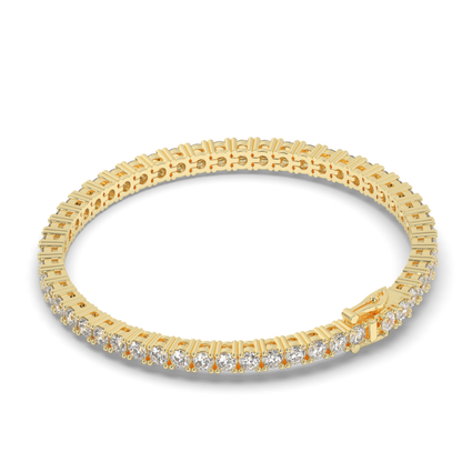 Sterling Round Lab-grown Diamond Bracelet