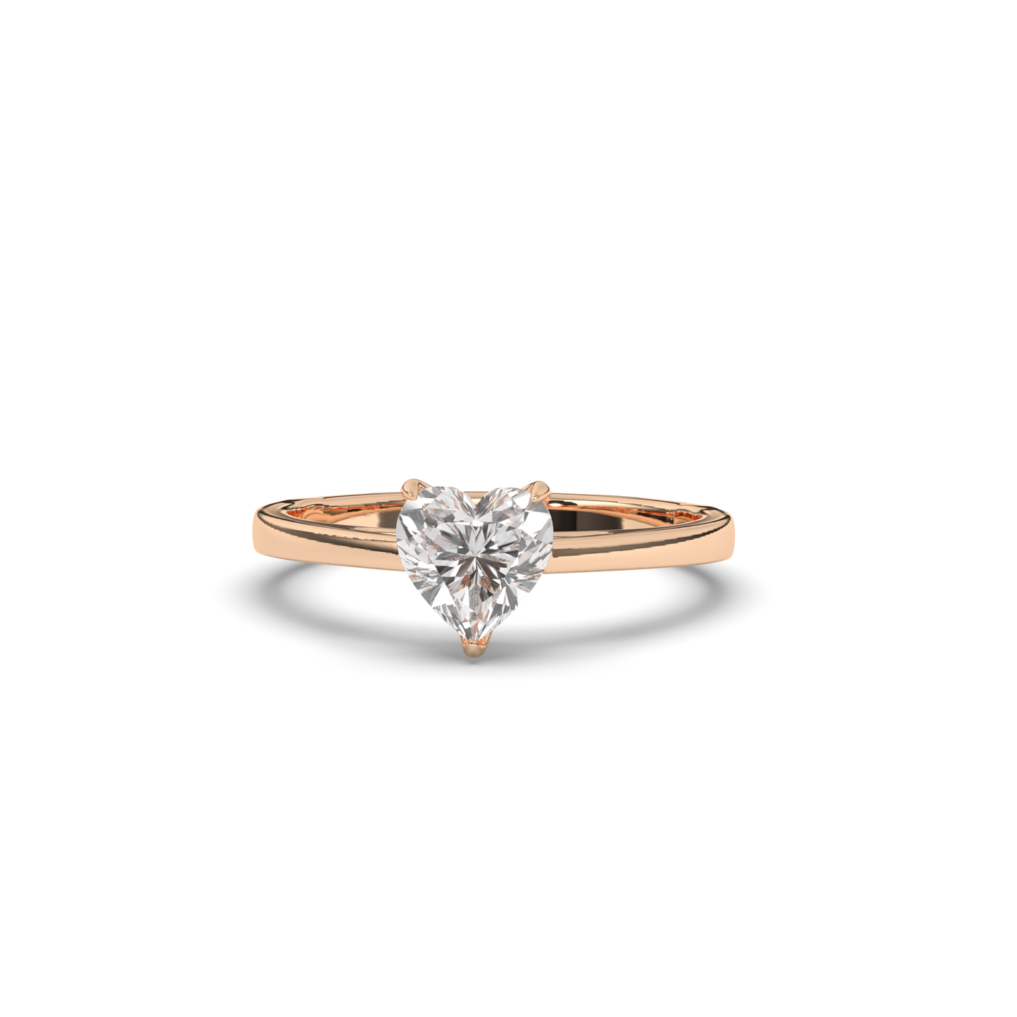 Lab-Grown Diamonds Heart-Shaped Solitaire Ring