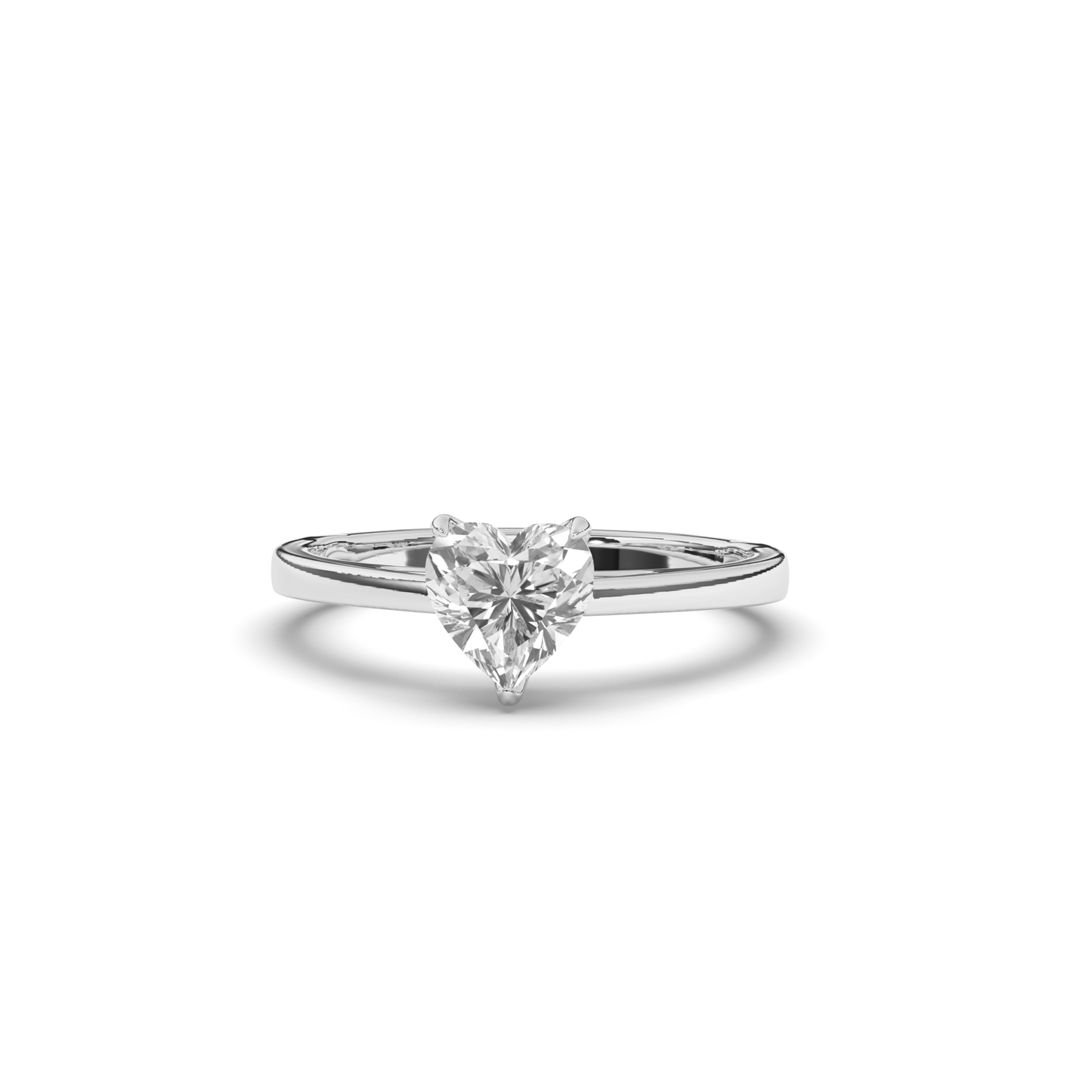 Lab-Grown Diamonds Heart-Shaped Solitaire Ring