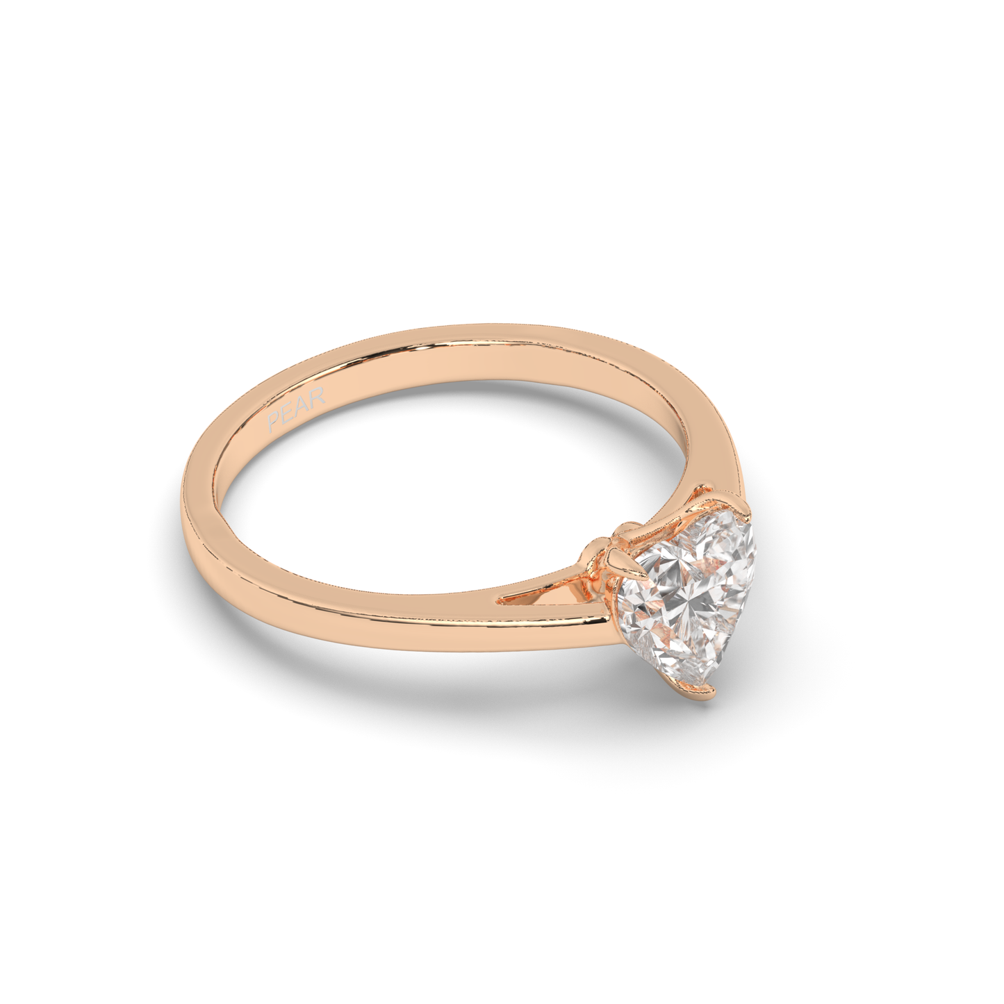 Lab-Grown Diamonds Heart-Shaped Solitaire Ring