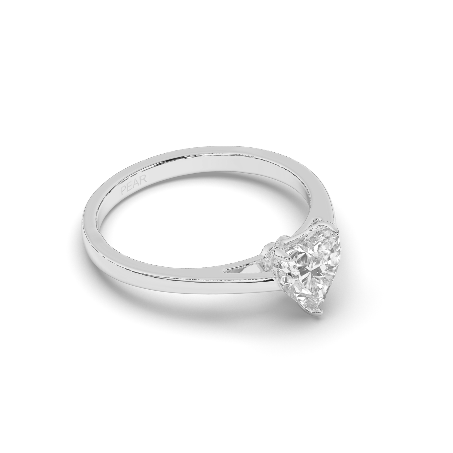 Lab-Grown Diamonds Heart-Shaped Solitaire Ring