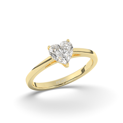 Lab-Grown Diamonds Heart-Shaped Solitaire Ring