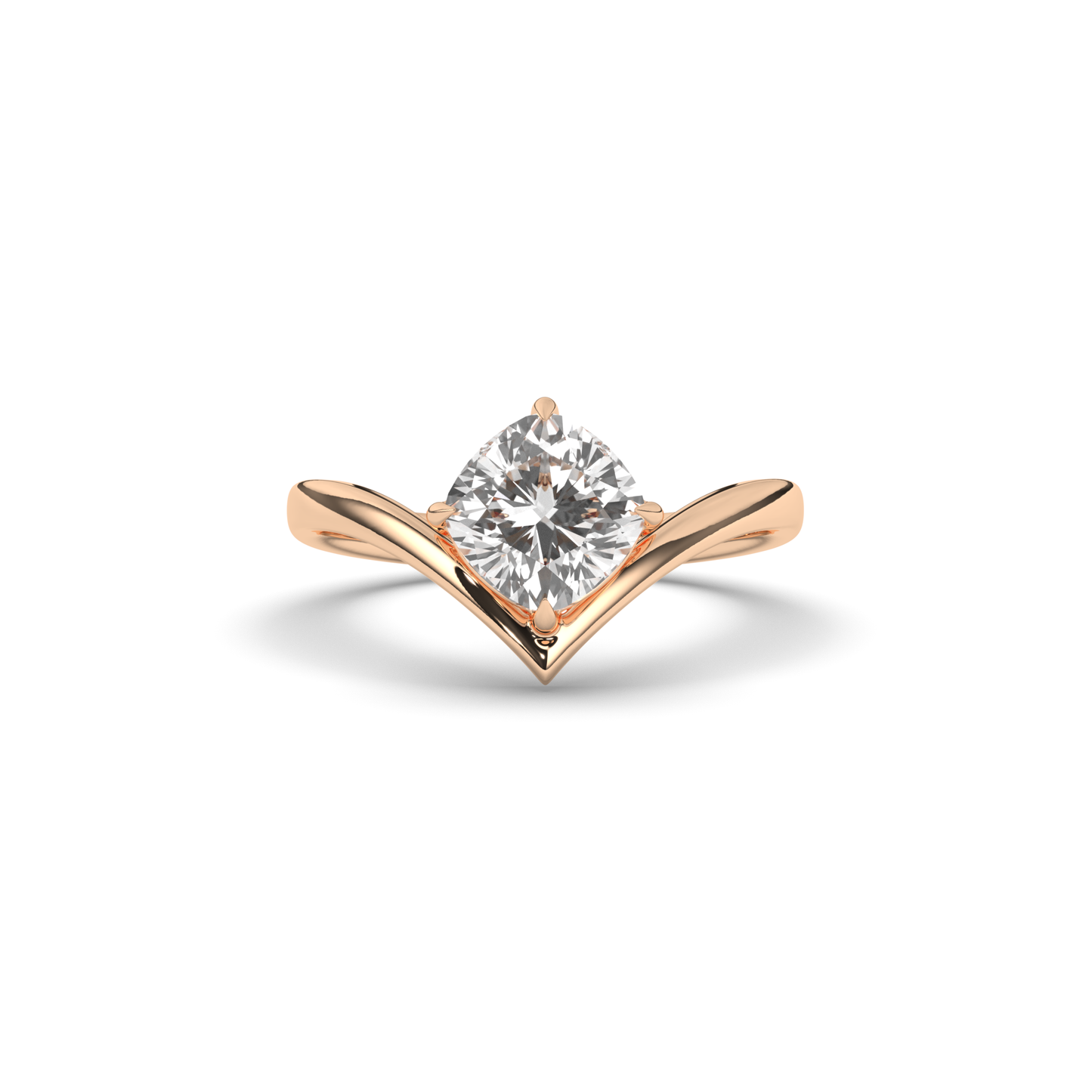 Cushion Lab-Grown Diamond Solitaire Ring