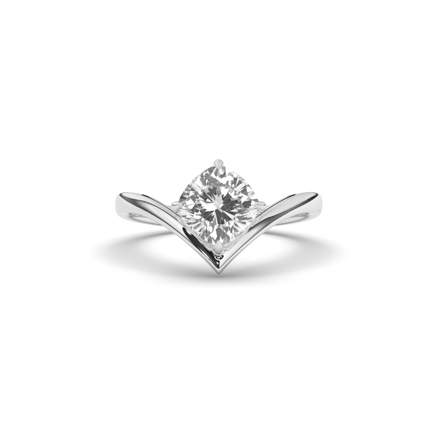 Cushion Lab-Grown Diamond Solitaire Ring