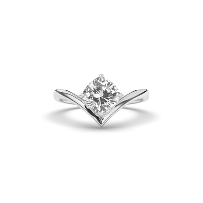 Cushion Lab-Grown Diamond Solitaire Ring