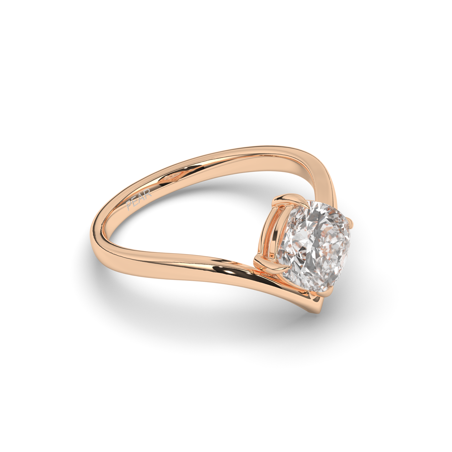 Cushion Lab-Grown Diamond Solitaire Ring