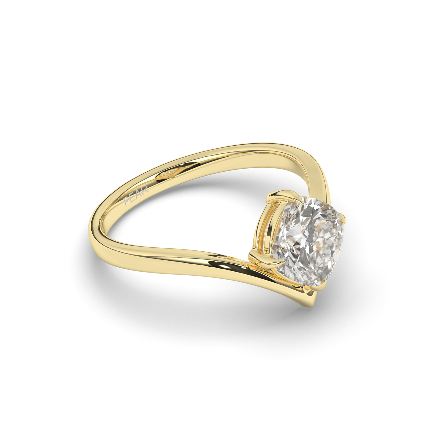 Cushion Lab-Grown Diamond Solitaire Ring