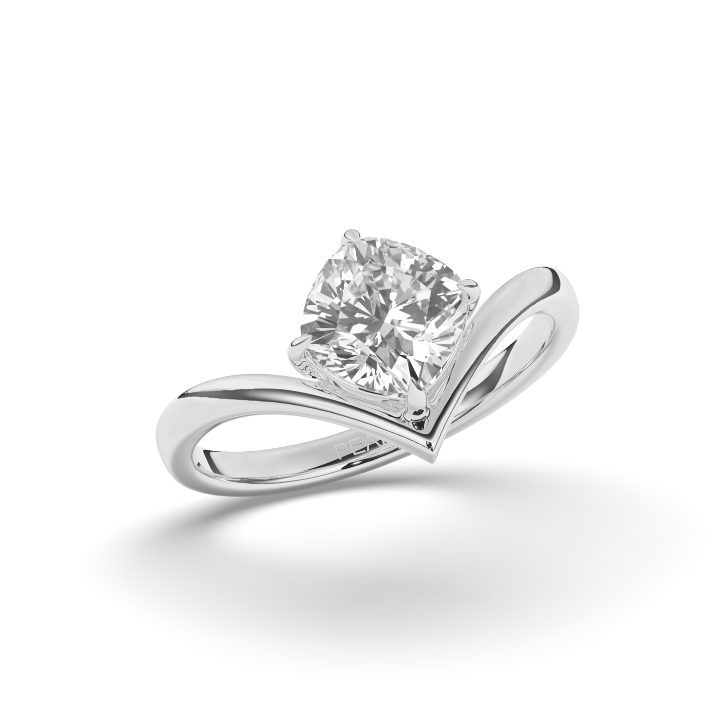 Cushion Lab-Grown Diamond Solitaire Ring