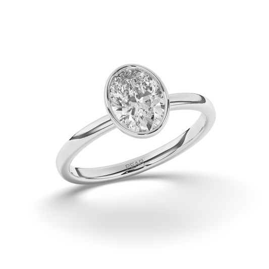 Oval Bezel Lab-Grown Diamond Ring