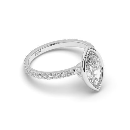 Marquise Bezel Lab-Grown Diamond Engagement Ring