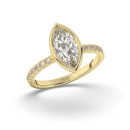 Marquise Bezel Lab-Grown Diamond Engagement Ring