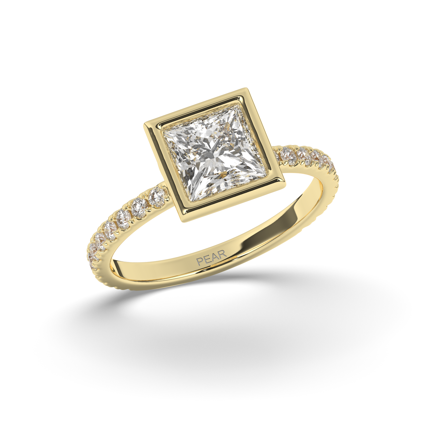 Princess Bezel Lab-Grown Diamond Ring