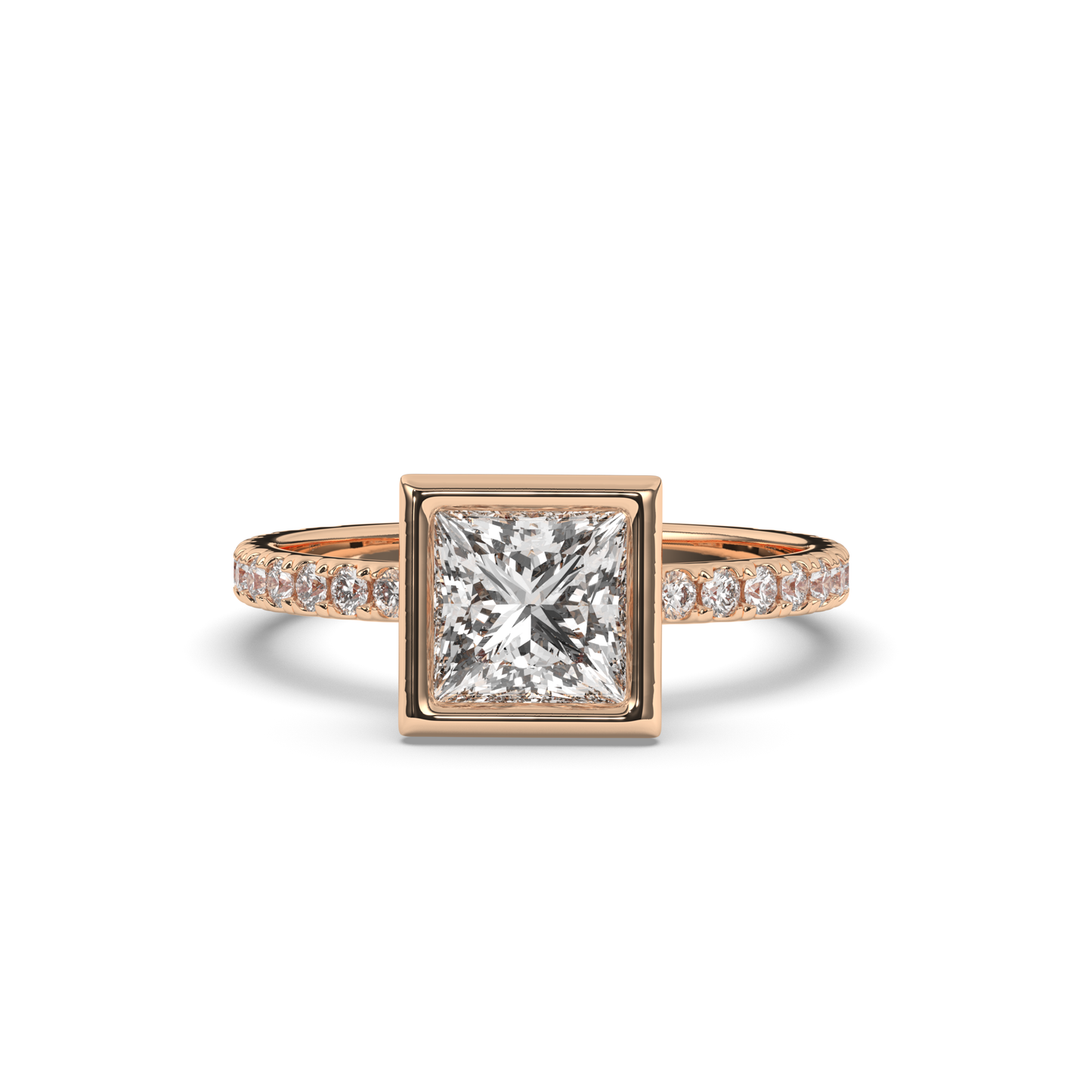 Princess Bezel Lab-Grown Diamond Ring