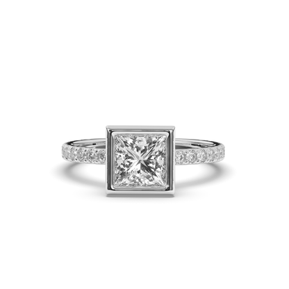 Princess Bezel Lab-Grown Diamond Ring