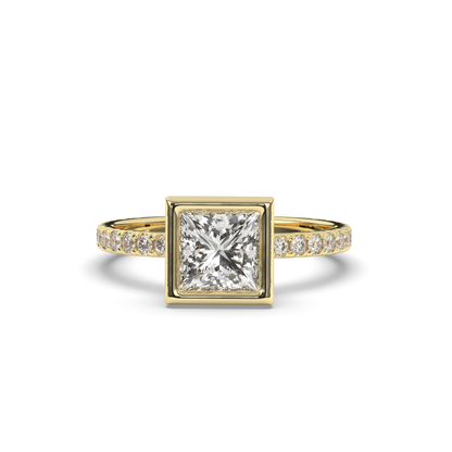 Princess Bezel Lab-Grown Diamond Ring