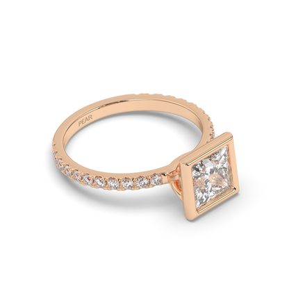 Princess Bezel Lab-Grown Diamond Ring