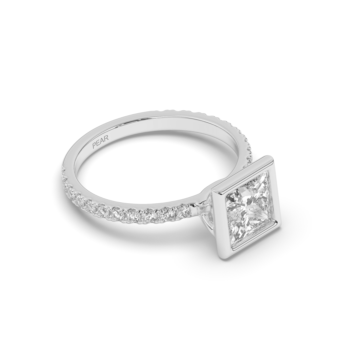 Princess Bezel Lab-Grown Diamond Ring