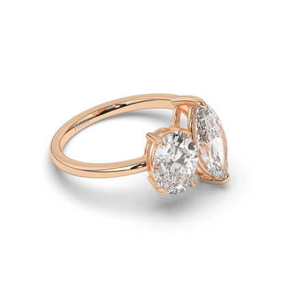 Toi Et Moi Oval & Marquise Lab-Grown Diamond Ring