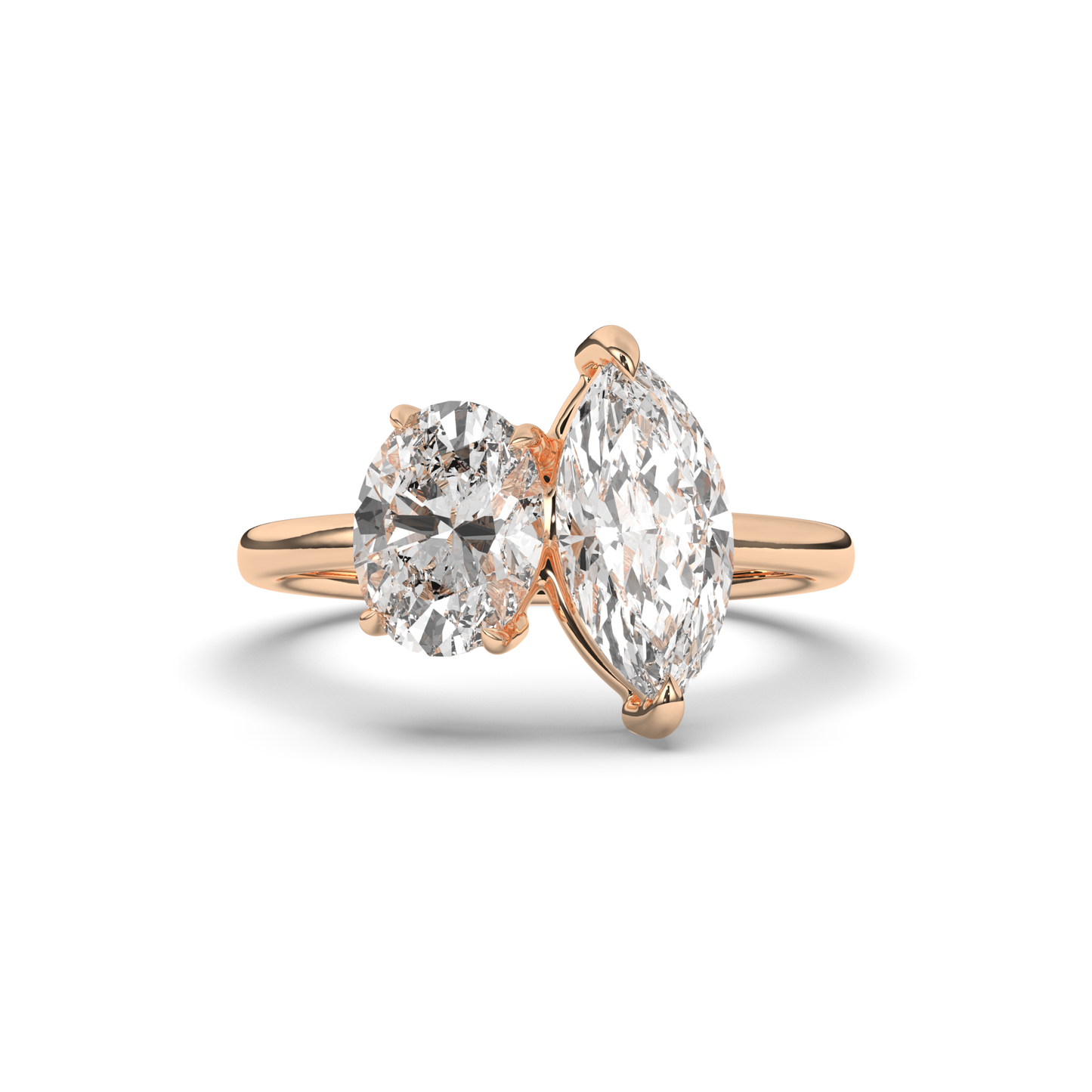 Toi Et Moi Oval & Marquise Lab-Grown Diamond Ring