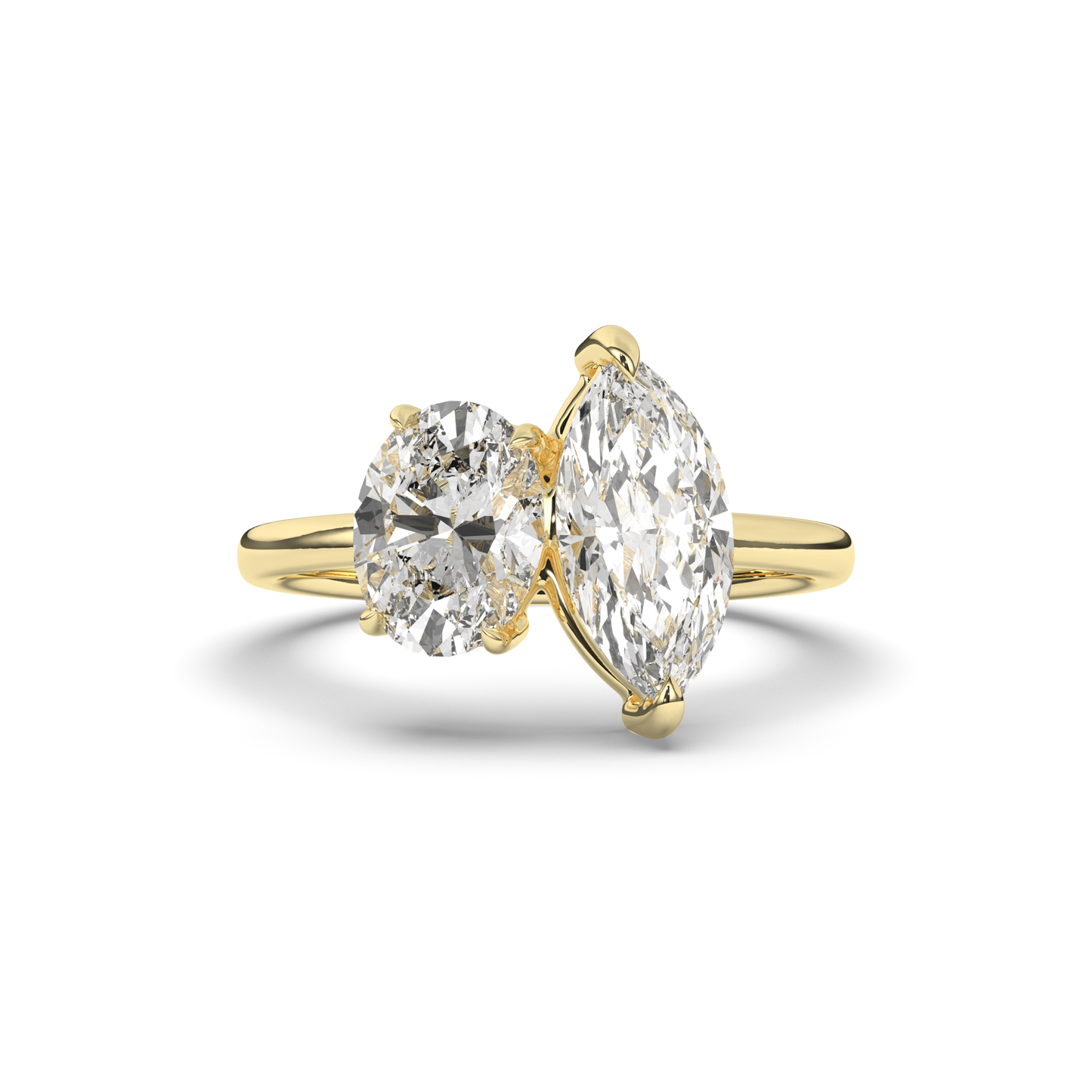 Toi Et Moi Oval & Marquise Lab-Grown Diamond Ring