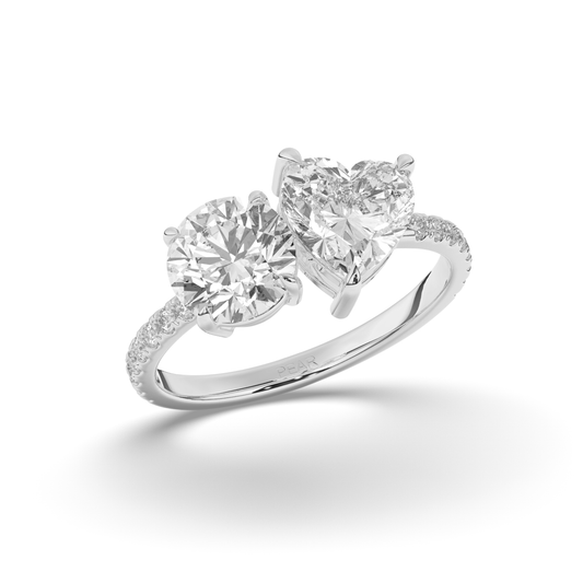 Toi Et Moi Round & Heart Lab-Grown Diamond Ring