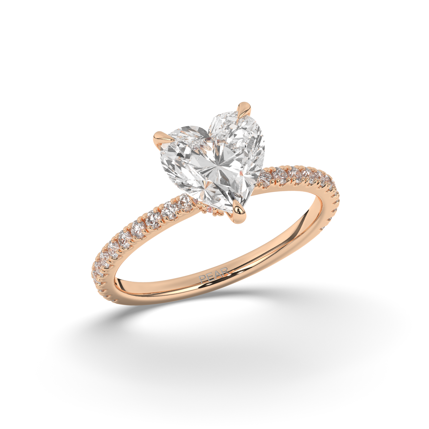 Lab-Grown Diamond Solitaire Heart Ring