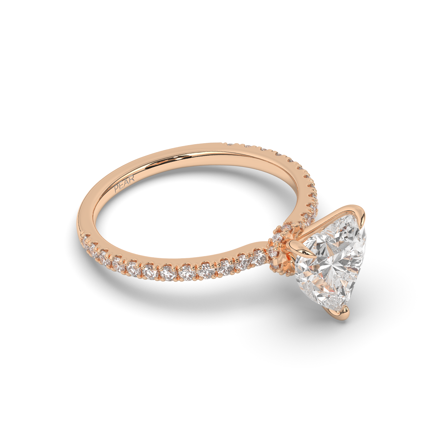 Lab-Grown Diamond Solitaire Heart Ring