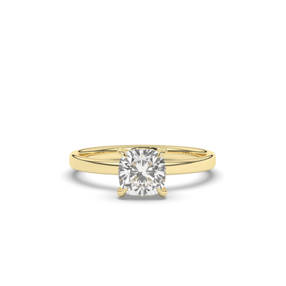 Luxurious Cushion-Cut Lab-grown Diamond Ring