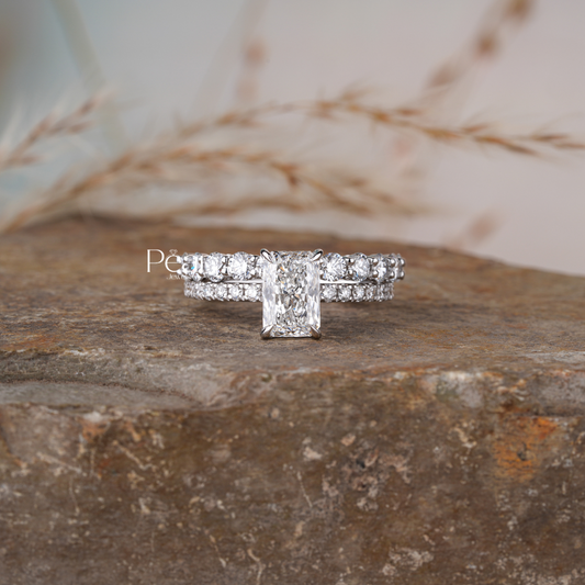 Radiant Lab grown Diamond Wedding Band