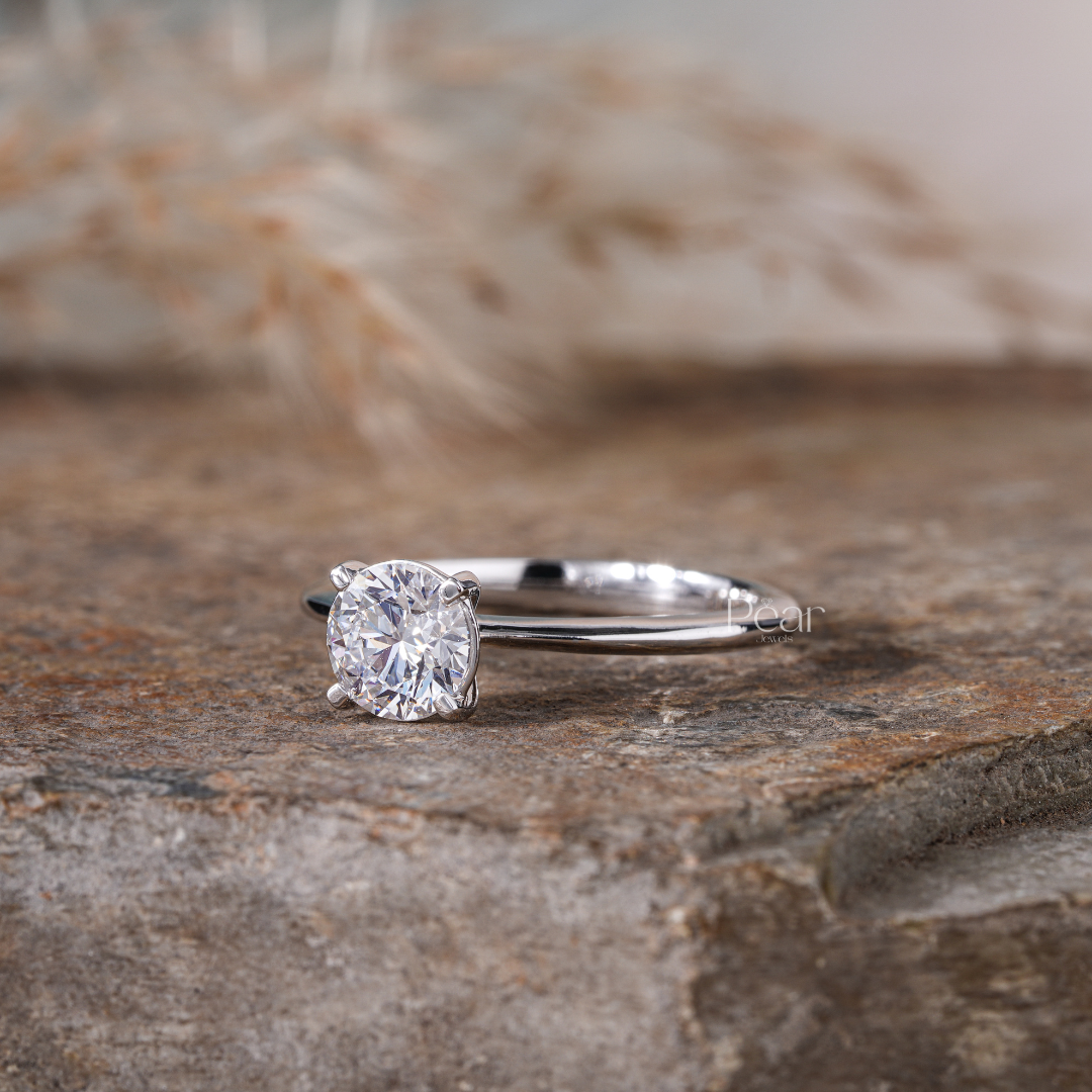 Round Solitaire Lab-Grown Diamond Proposal Ring