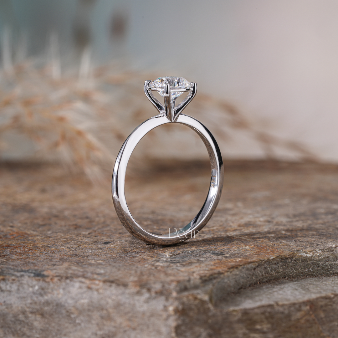 Round Solitaire Lab-Grown Diamond Proposal Ring