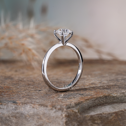 Round Solitaire Lab-Grown Diamond Proposal Ring