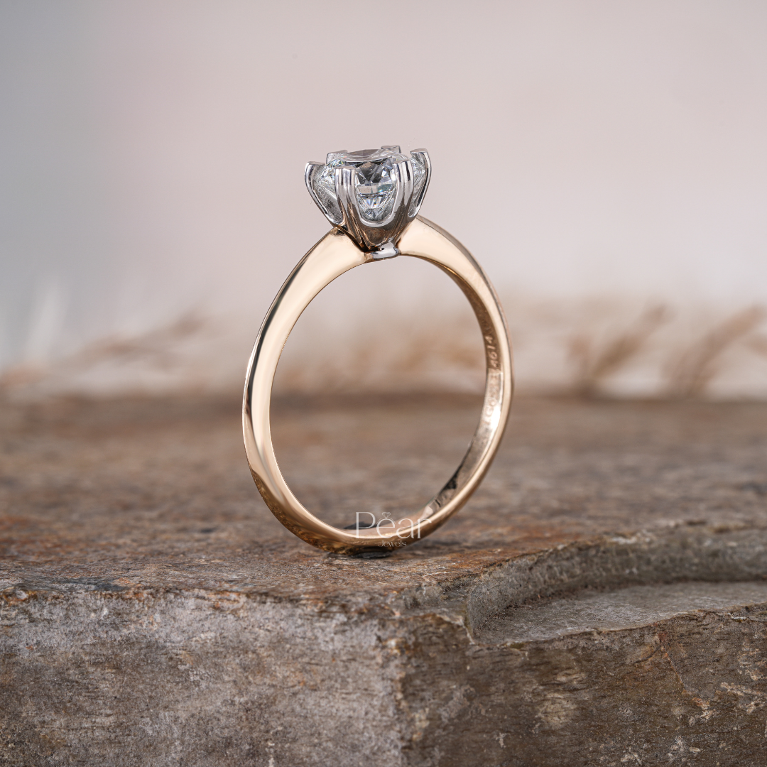 Round Solitaire Basket Engagement Ring