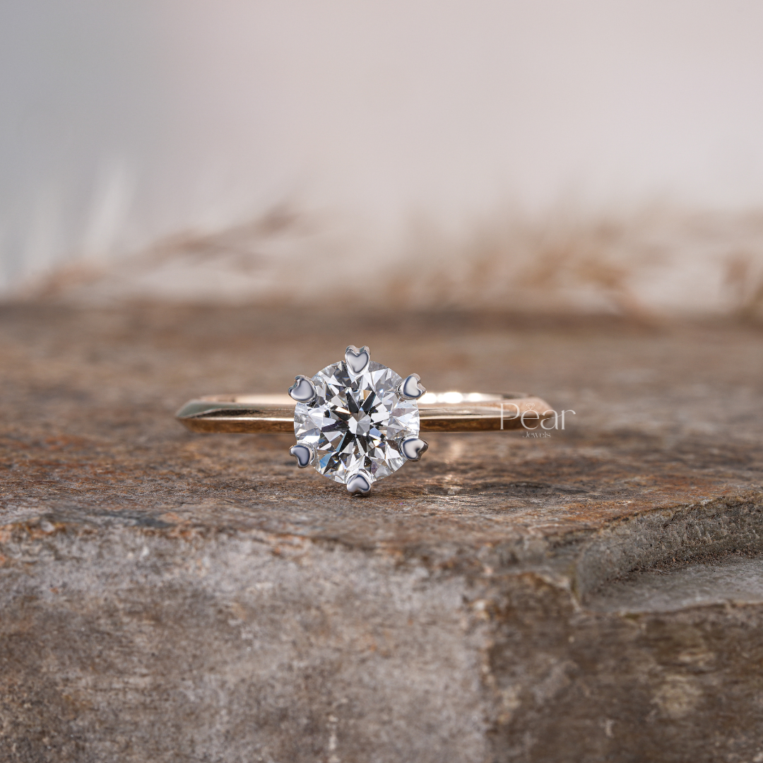 Round Solitaire Basket Engagement Ring