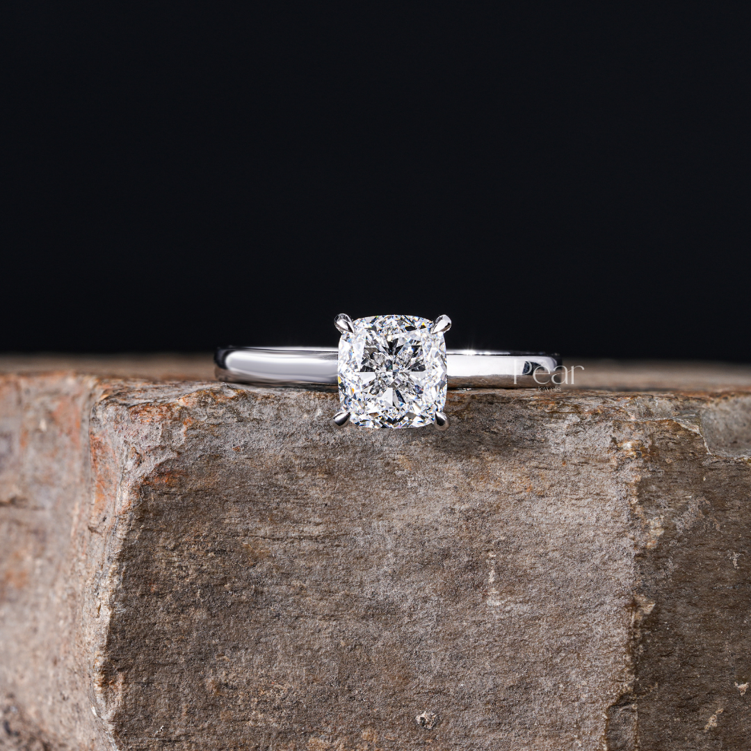 Cushion Solitaire Lab Grown Diamond Ring