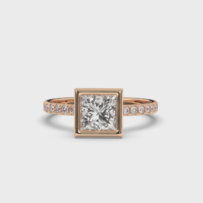 Princess Bezel Lab-Grown Diamond Ring