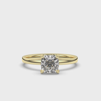 Luxurious Cushion-Cut Lab-grown Diamond Ring