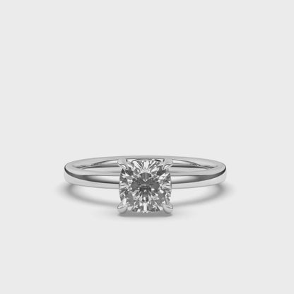 Luxurious Cushion-Cut Lab-grown Diamond Ring