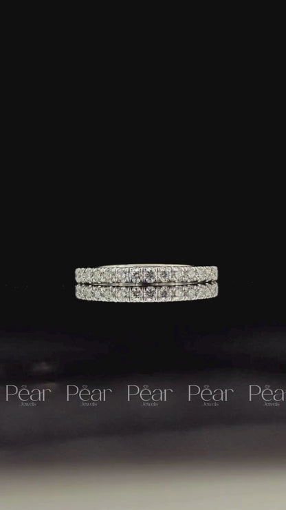 Half Eternity Ring Round Diamond Band