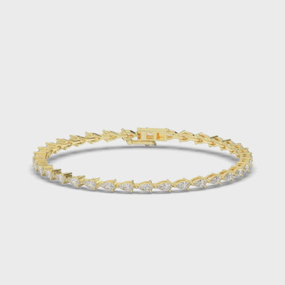 Teardrop Lab-grown Diamond Tennis Bracelet