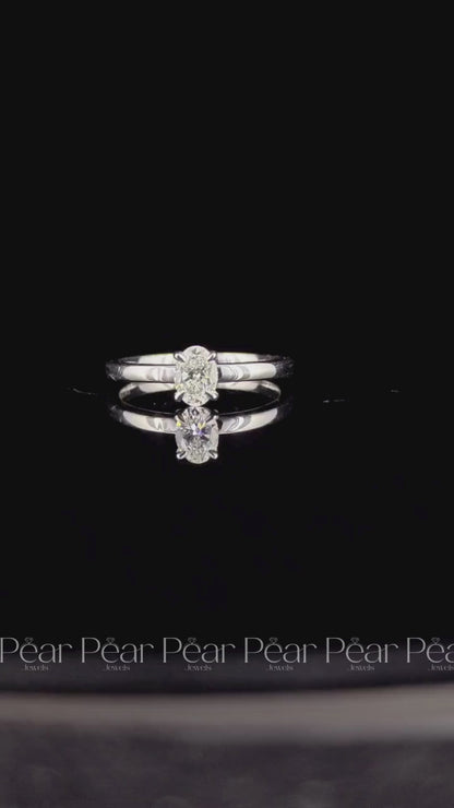 Oval Solitaire Lab Grown Diamond Ring