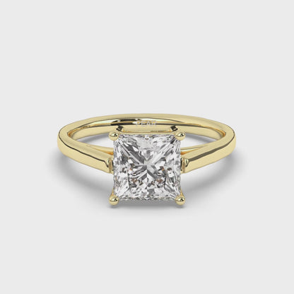 Princess Halo Solitaire Lab-Grown Diamond Ring