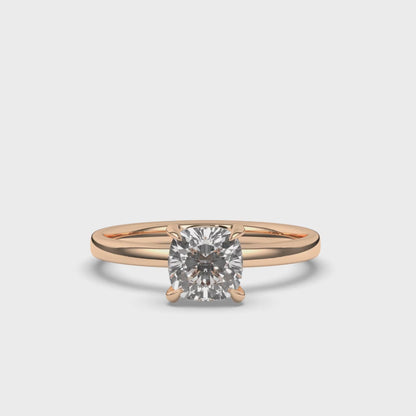 Luxurious Cushion-Cut Lab-grown Diamond Ring