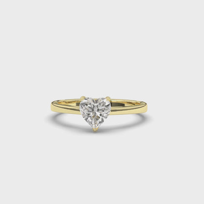 Lab-Grown Diamonds Heart-Shaped Solitaire Ring