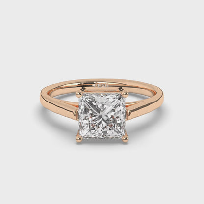 Princess Halo Solitaire Lab-Grown Diamond Ring