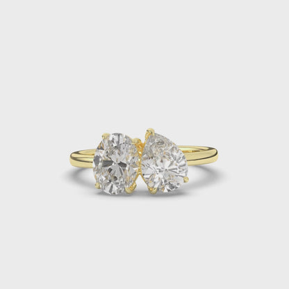 Toi Et Moi Pear & Oval Lab-Grown Diamond Ring